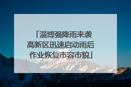 淄博强降雨来袭 高新区迅速启动雨后作业恢复市容市貌