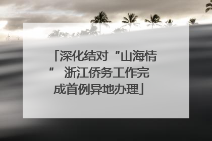 深化结对“山海情” 浙江侨务工作完成首例异地办理