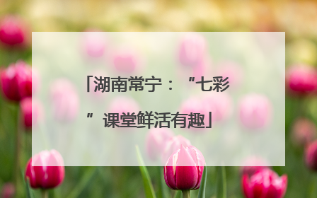 湖南常宁：“七彩”课堂鲜活有趣
