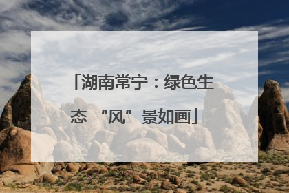 湖南常宁：绿色生态 “风”景如画