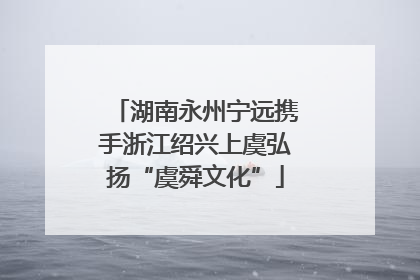 湖南永州宁远携手浙江绍兴上虞弘扬“虞舜文化”