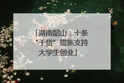 湖南韶山：十条“干货”措施支持大学生创业