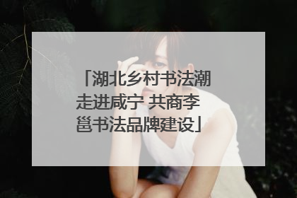 湖北乡村书法潮走进咸宁 共商李邕书法品牌建设