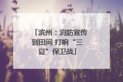 滨州：消防宣传到田间 打响“三夏”保卫战