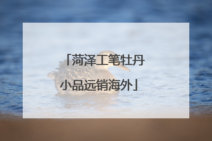 菏泽工笔牡丹小品远销海外