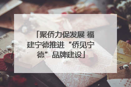 聚侨力促发展 福建宁德推进“侨见宁德”品牌建设