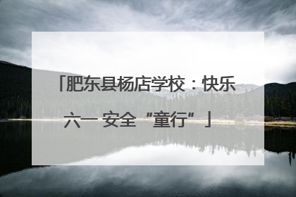 肥东县杨店学校：快乐六一 安全“童行”
