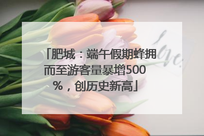 肥城：端午假期蜂拥而至游客量暴增500%，创历史新高
