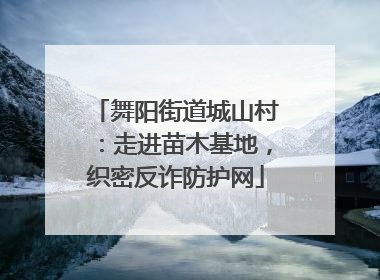 舞阳街道城山村：走进苗木基地，织密反诈防护网