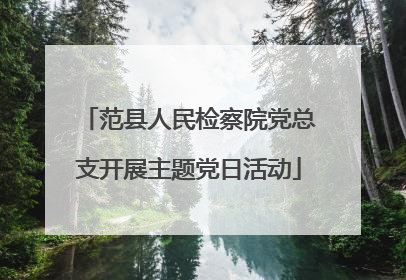 范县人民检察院党总支开展主题党日活动