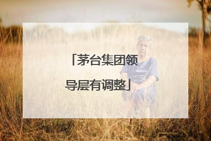 茅台集团领导层有调整