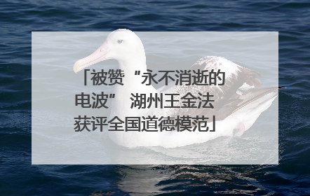 被赞“永不消逝的电波” 湖州王金法获评全国道德模范