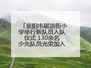 襄阳市磁器街小学举行新队员入队仪式 130余名少先队员光荣加入中国少年先锋队