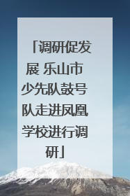 调研促发展 乐山市少先队鼓号队走进凤凰学校进行调研