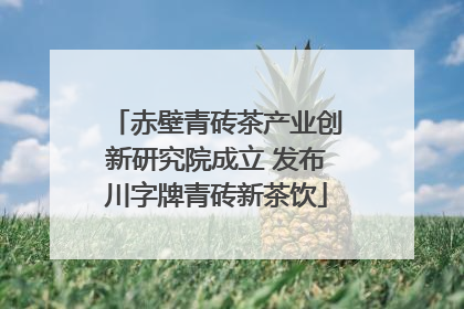 赤壁青砖茶产业创新研究院成立 发布川字牌青砖新茶饮