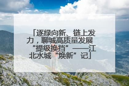 逐绿向新、链上发力，聊城高质量发展“提级换挡”——江北水城“焕新”记