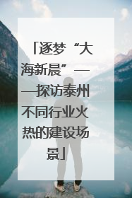 逐梦“大海新晨”——探访泰州不同行业火热的建设场景