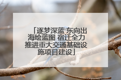 逐梦深蓝 东向出海绘蓝图 宿迁全力推进重大交通基础设施项目建设