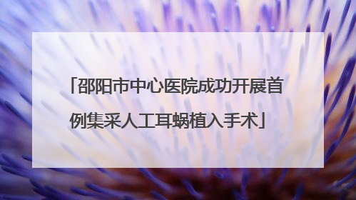 邵阳市中心医院成功开展首例集采人工耳蜗植入手术