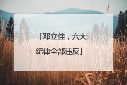 邓立佳，六大纪律全部违反