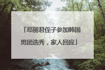 邓丽君侄子参加韩国男团选秀，家人回应