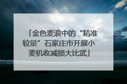 金色麦浪中的“精准较量”石家庄市开展小麦机收减损大比武