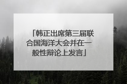 韩正出席第三届联合国海洋大会并在一般性辩论上发言