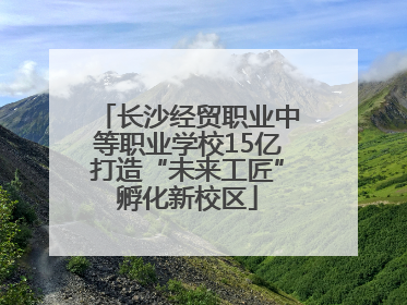 长沙经贸职业中等职业学校15亿打造“未来工匠”孵化新校区