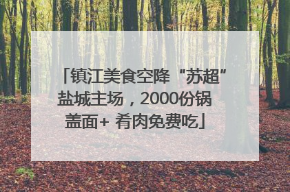 镇江美食空降“苏超”盐城主场，2000份锅盖面+ 肴肉免费吃