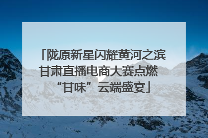 陇原新星闪耀黄河之滨 甘肃直播电商大赛点燃“甘味”云端盛宴