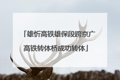 雄忻高铁雄保段跨京广高铁转体桥成功转体