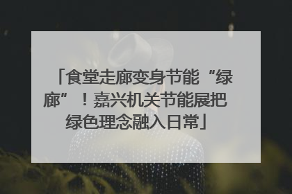 食堂走廊变身节能“绿廊”！嘉兴机关节能展把绿色理念融入日常