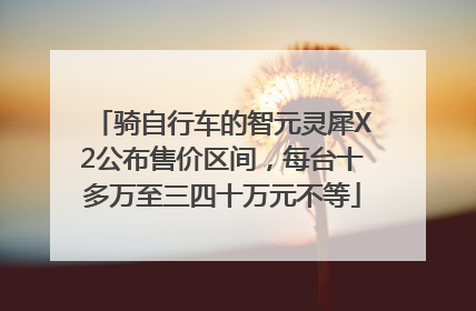 骑自行车的智元灵犀X2公布售价区间，每台十多万至三四十万元不等