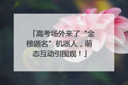 高考场外来了“金榜题名”机器人，萌态互动引围观！