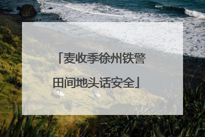 麦收季徐州铁警田间地头话安全