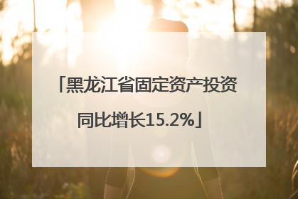 黑龙江省固定资产投资同比增长15.2%