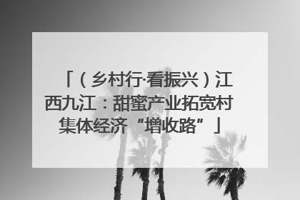 （乡村行·看振兴）江西九江：甜蜜产业拓宽村集体经济“增收路”