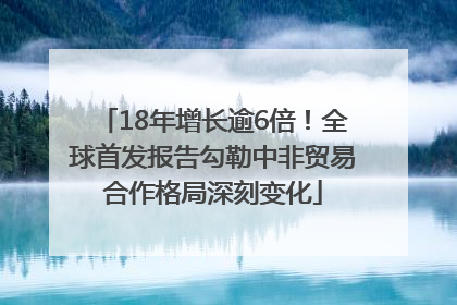 18年增长逾6倍！全球首发报告勾勒中非贸易合作格局深刻变化