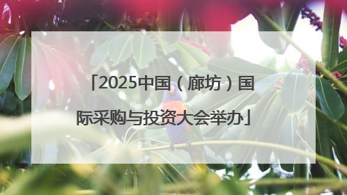 2025中国（廊坊）国际采购与投资大会举办