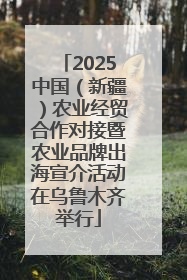 2025中国（新疆）农业经贸合作对接暨农业品牌出海宣介活动在乌鲁木齐举行