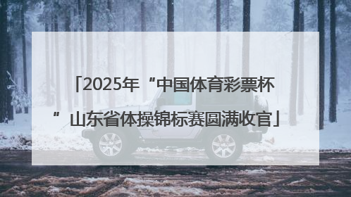 2025年“中国体育彩票杯”山东省体操锦标赛圆满收官