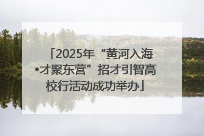 2025年“黄河入海•才聚东营”招才引智高校行活动成功举办