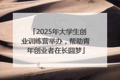 2025年大学生创业训练营举办，帮助青年创业者在长圆梦