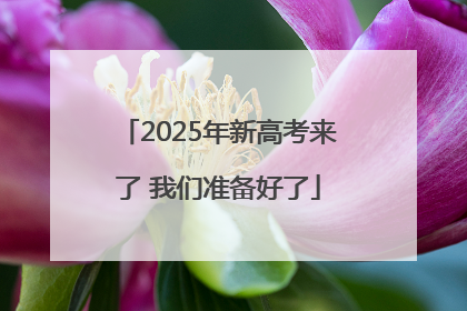 2025年新高考来了 我们准备好了