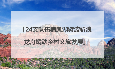 24支队伍栖凤湖劈波斩浪 龙舟撬动乡村文旅发展