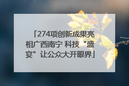 274项创新成果亮相广西南宁 科技“盛宴”让公众大开眼界