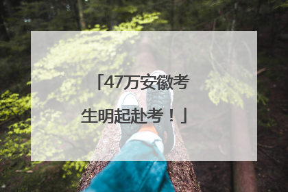 47万安徽考生明起赴考！