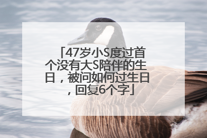 47岁小S度过首个没有大S陪伴的生日，被问如何过生日，回复6个字