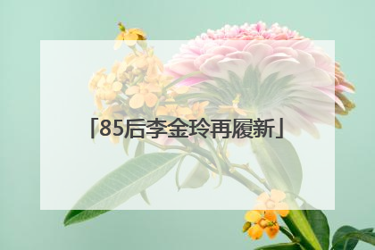 85后李金玲再履新