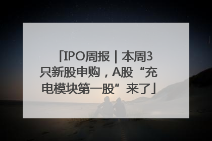 IPO周报｜本周3只新股申购，A股“充电模块第一股”来了